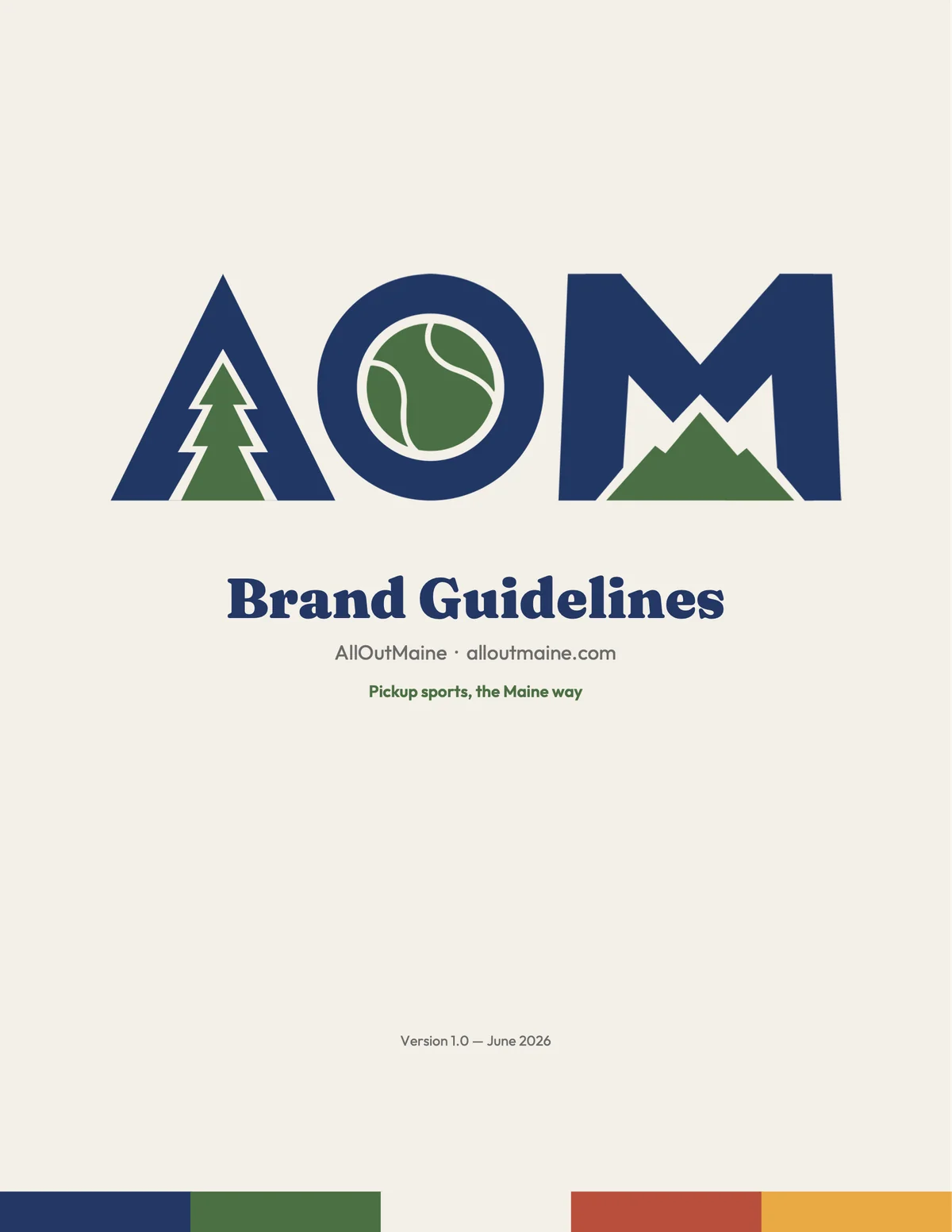 AllOutMaine brand guidelines cover