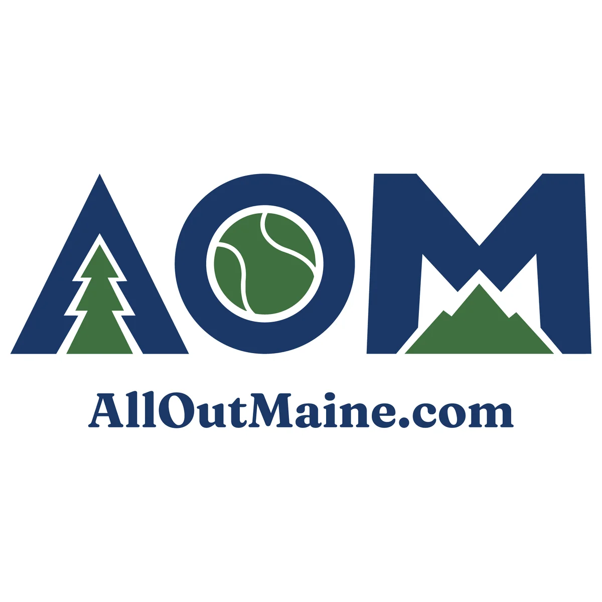 AllOutMaine graphic tee with mountains and Maine artwork
